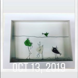 Original P.E.I Sea Glass Art 5” x 7”